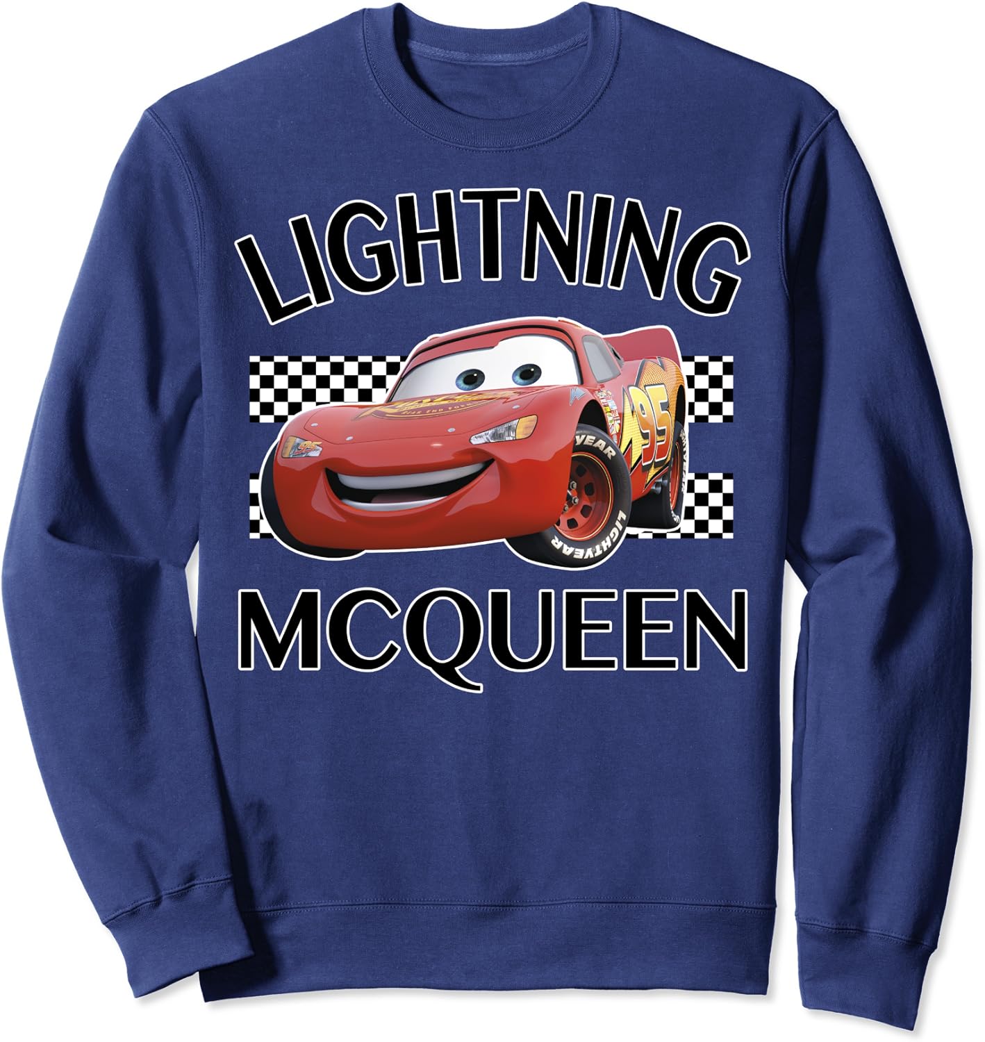 Disney Pixar Cars Lightning McQueen Finish Line Poster Sweatshirt